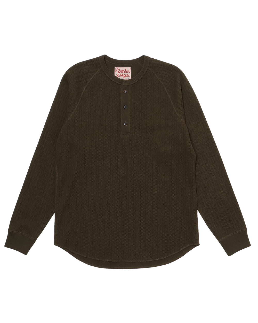 Henley - Cashmere Blend Honeycomb - Khaki