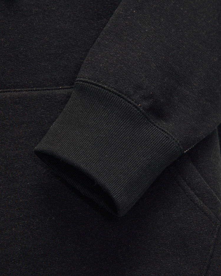 Pullover Hoodie - Fleeced Foxfibre® - Black