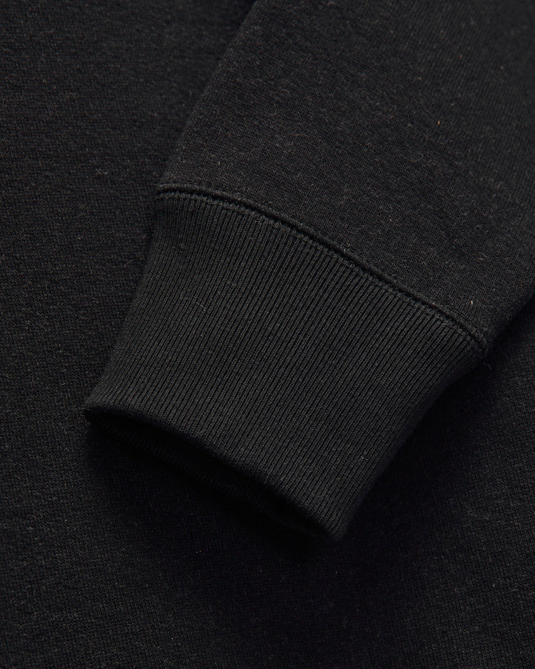 Pullover Crewneck - Fleeced Foxfibre® - Black