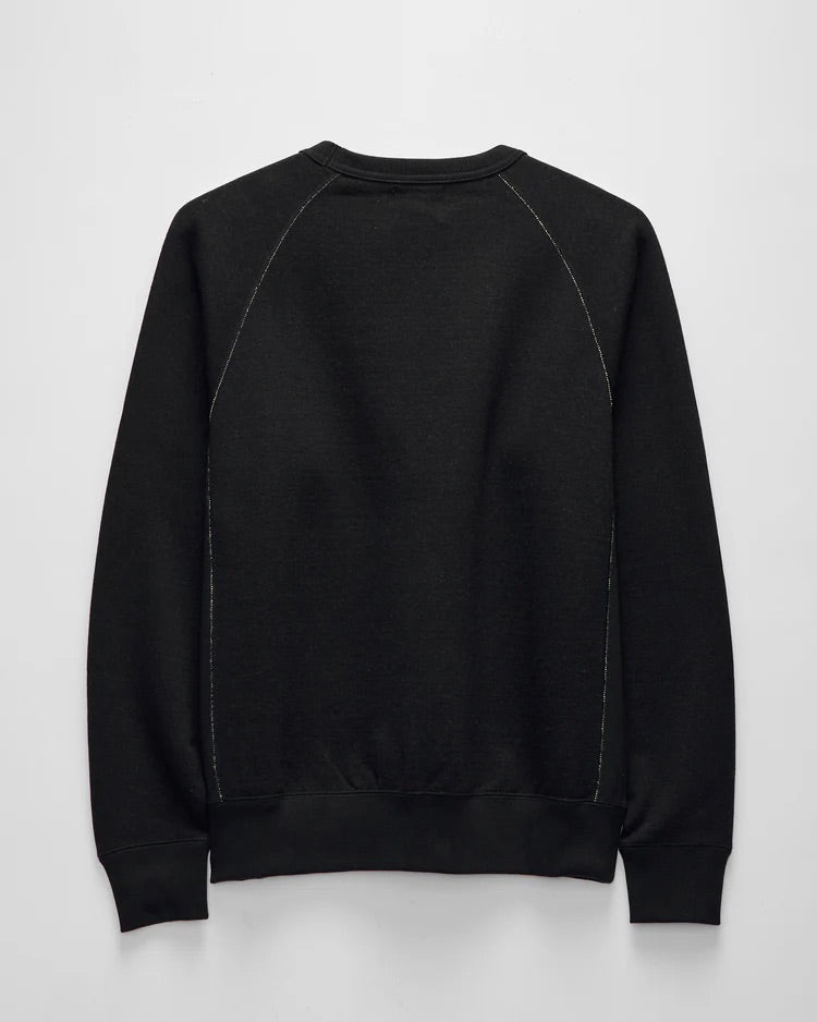 Pullover Crewneck - Fleeced Foxfibre® - Black