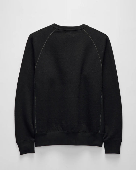 Pullover Crewneck - Fleeced Foxfibre® - Black