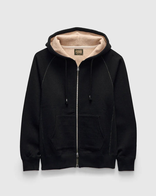 Zip Hoodie - Fleeced Foxfibre® - Black