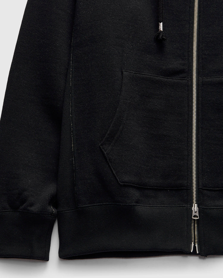 Zip Hoodie - Fleeced Foxfibre® - Black