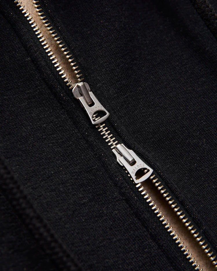 Zip Hoodie - Fleeced Foxfibre® - Black