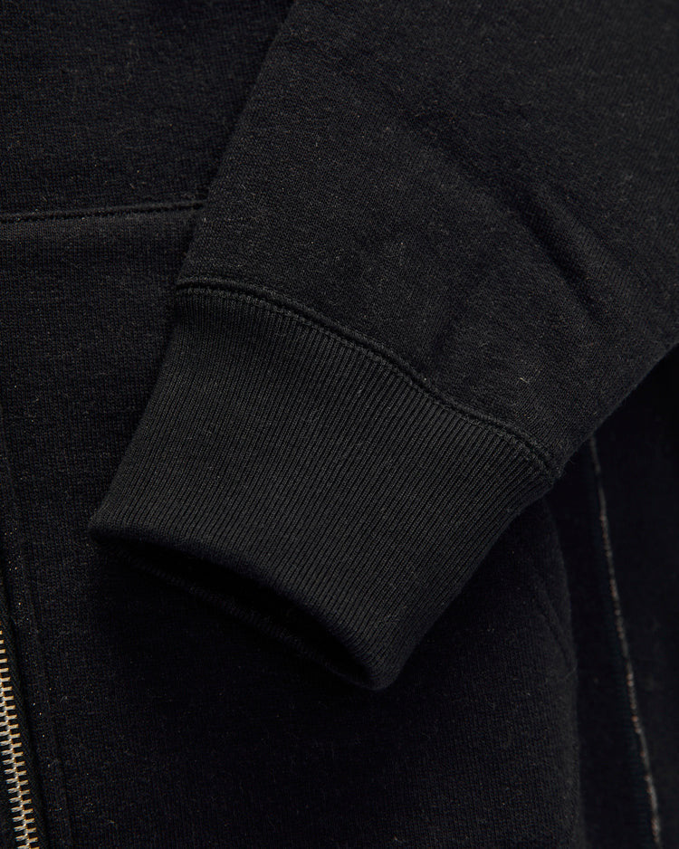 Zip Hoodie - Fleeced Foxfibre® - Black