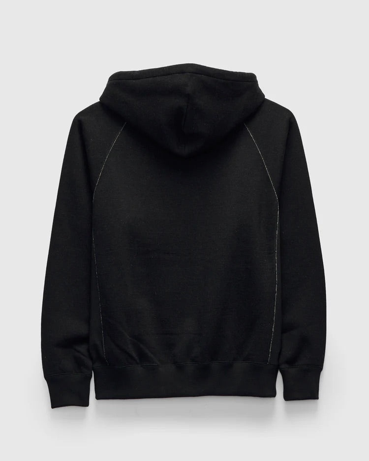 Zip Hoodie - Fleeced Foxfibre® - Black – Wonder Looper