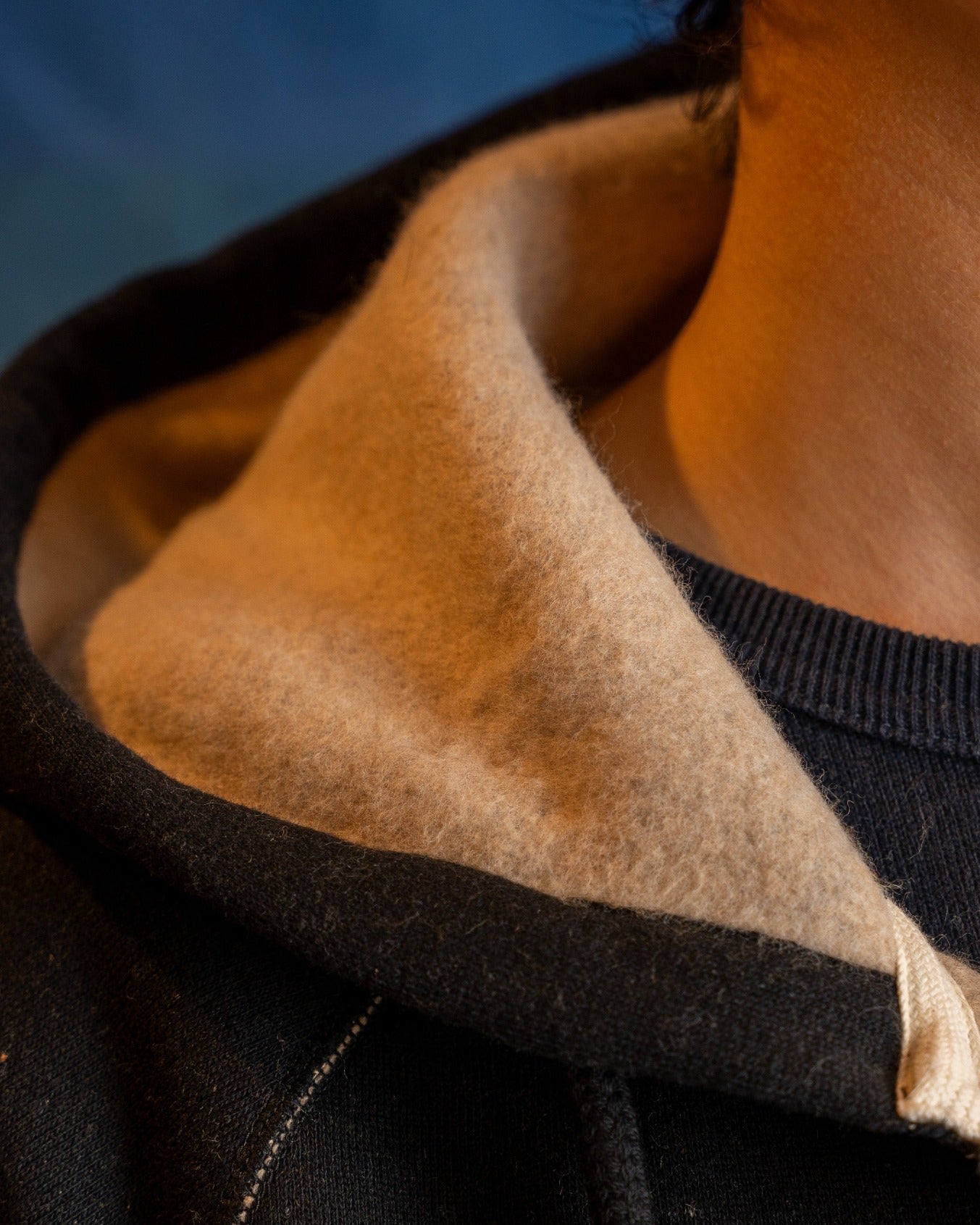 Zip Hoodie - Fleeced Foxfibre® - Black – Wonder Looper