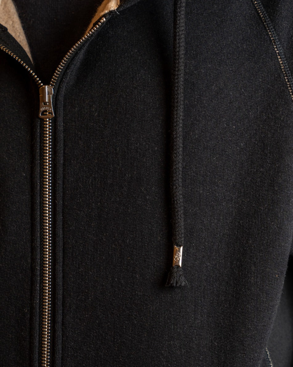 Zip Hoodie - Fleeced Foxfibre® - Black