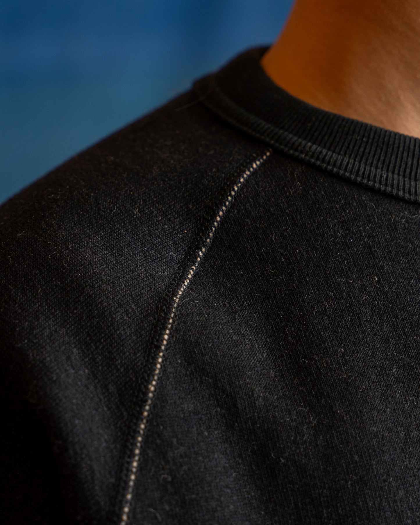 Pullover Crewneck - Fleeced Foxfibre® - Black