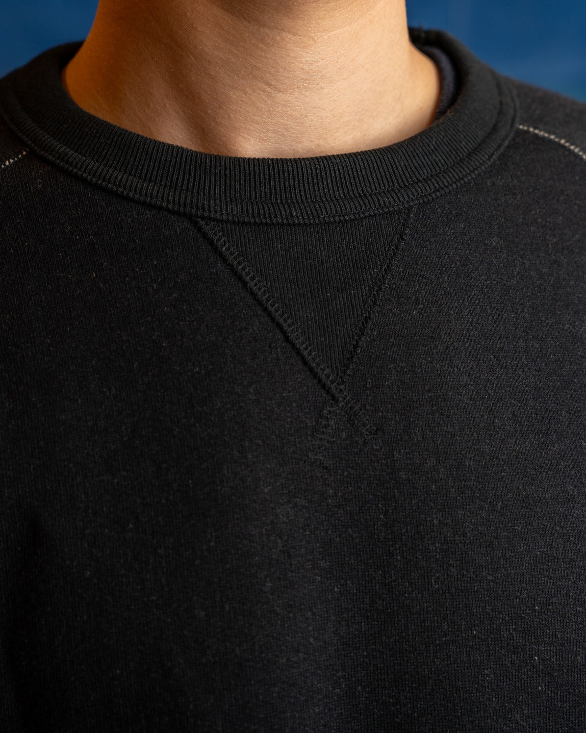 Pullover Crewneck - Fleeced Foxfibre® - Black