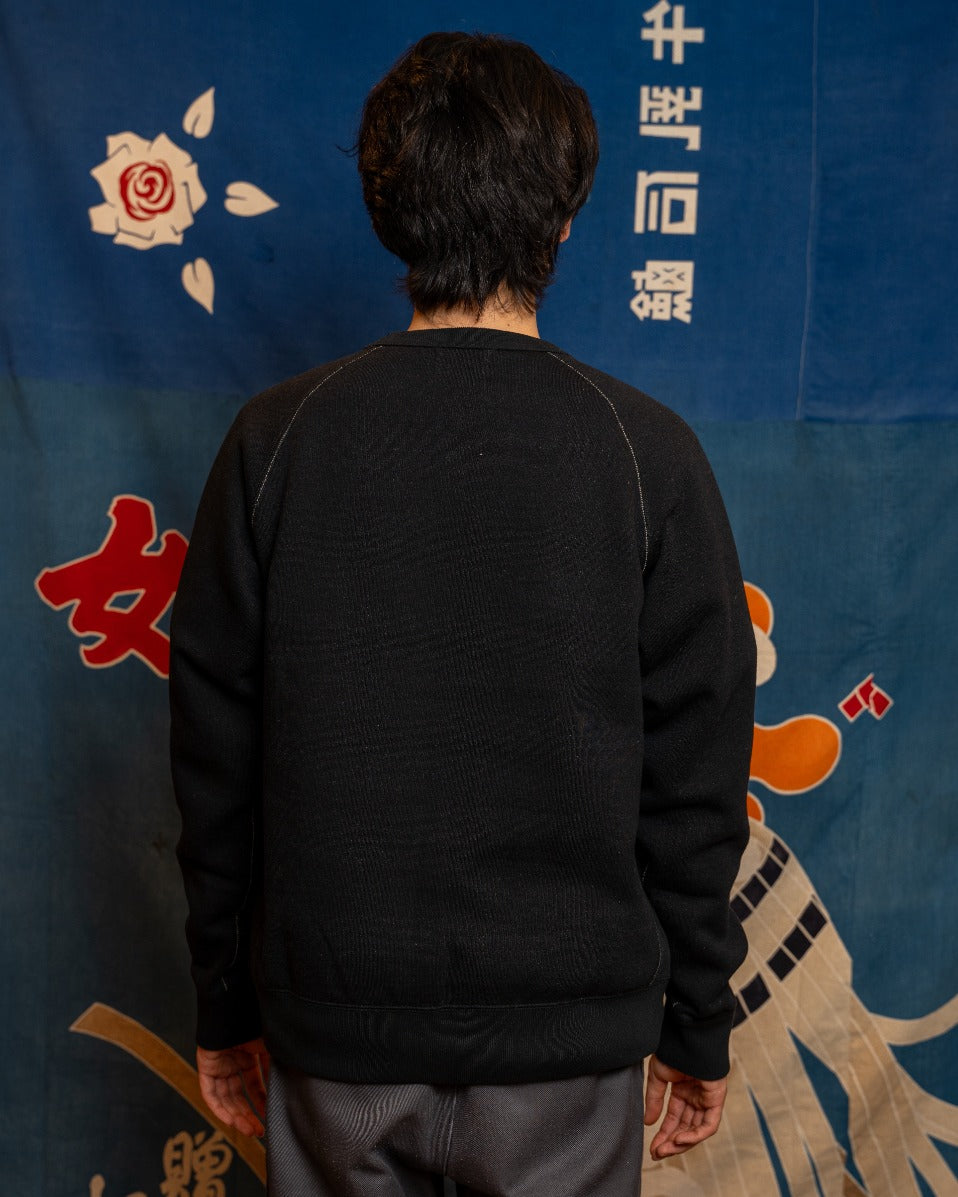 Pullover Crewneck - Fleeced Foxfibre® - Black