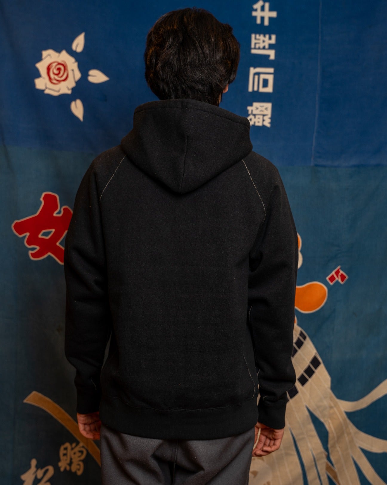Pullover Hoodie - Fleeced Foxfibre® - Black