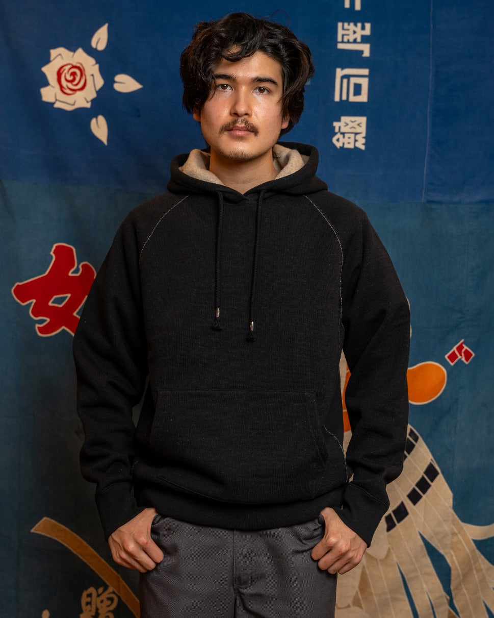 Pullover Hoodie - Fleeced Foxfibre® - Black