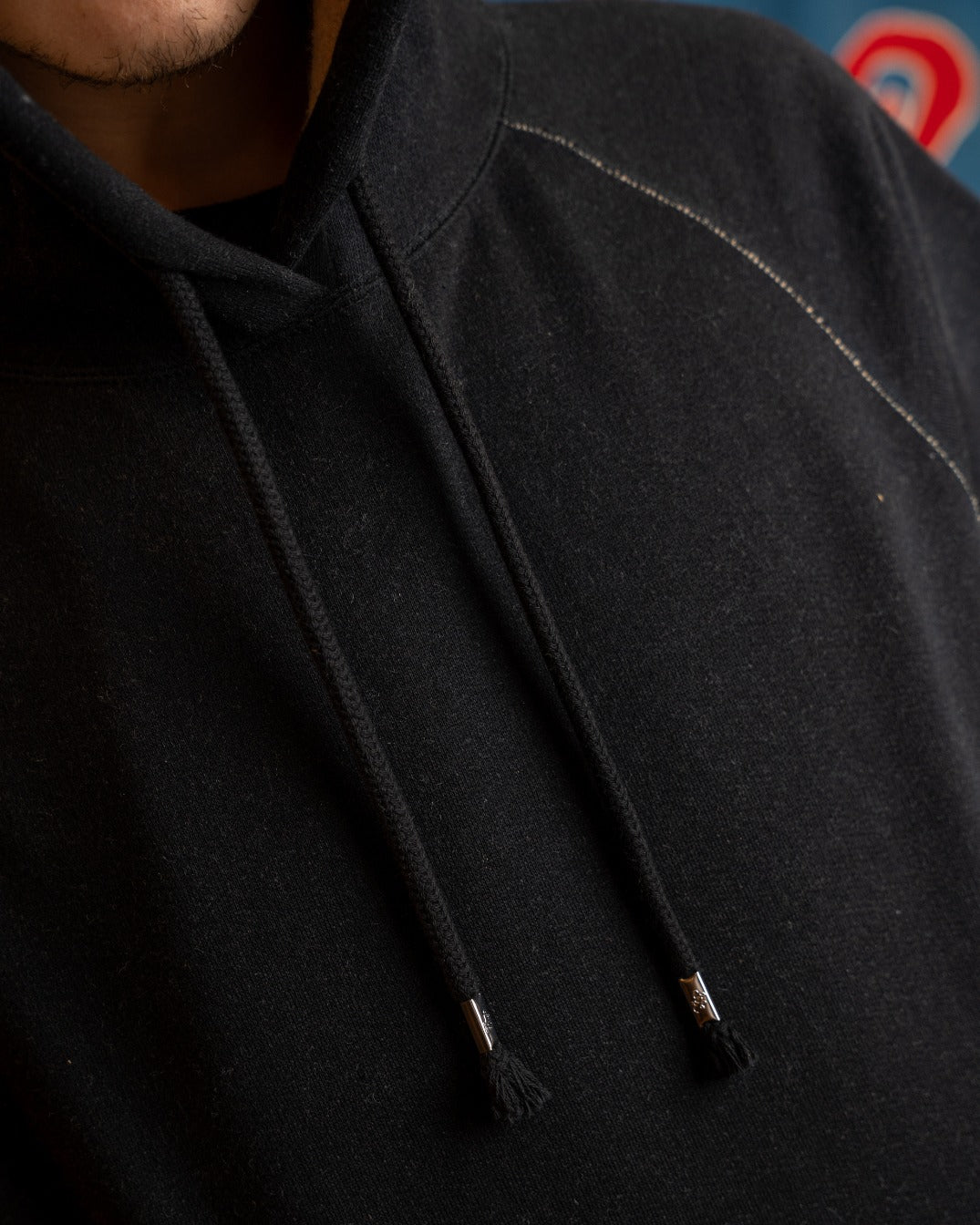 Pullover Hoodie - Fleeced Foxfibre® - Black