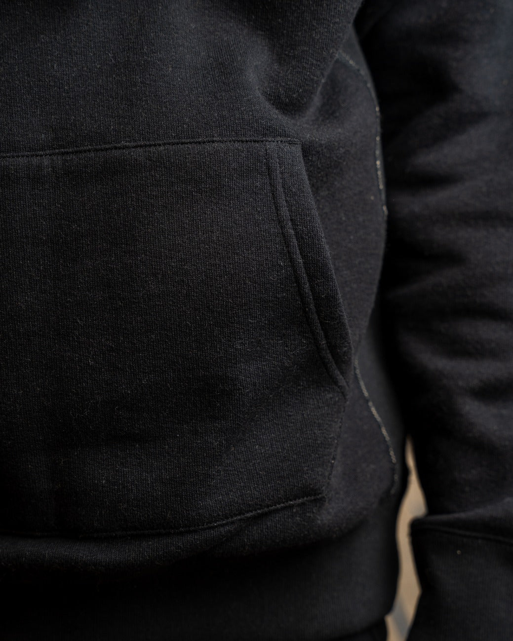 Pullover Hoodie - Fleeced Foxfibre® - Black