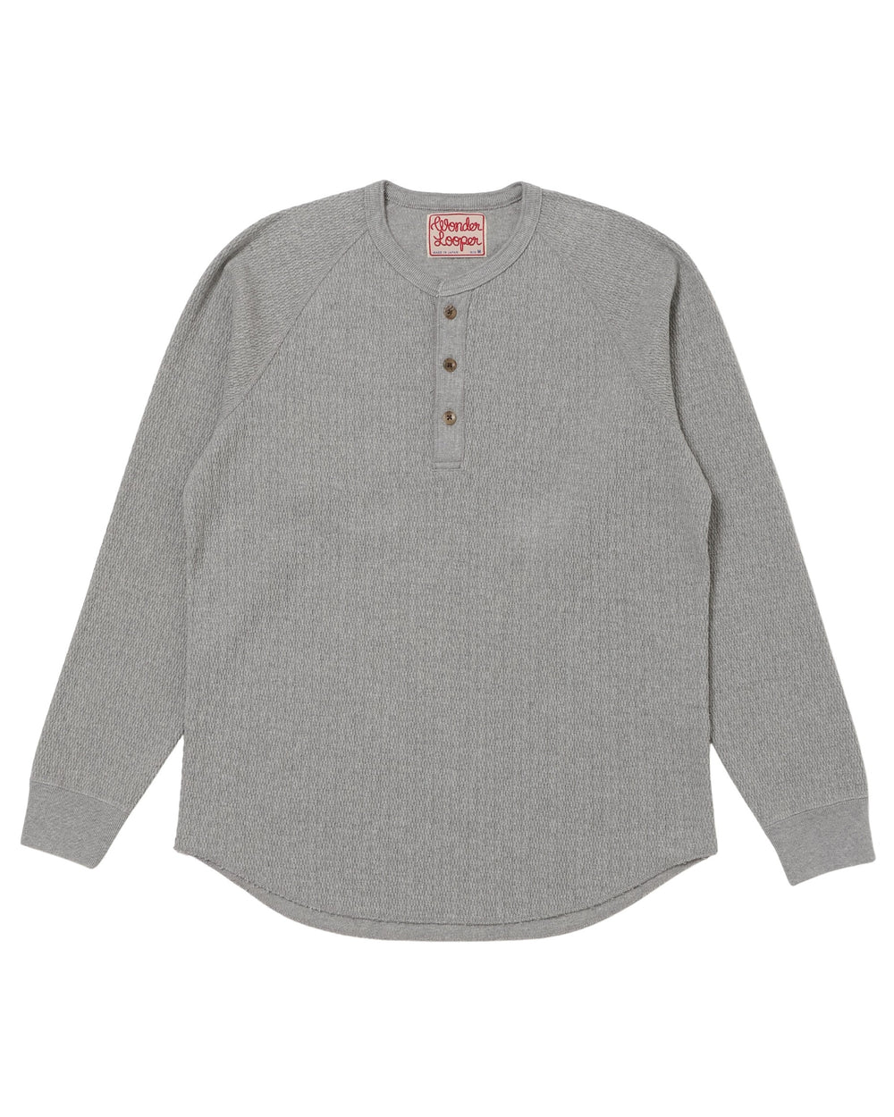 Henley - Cashmere Blend Honeycomb - Heather Grey