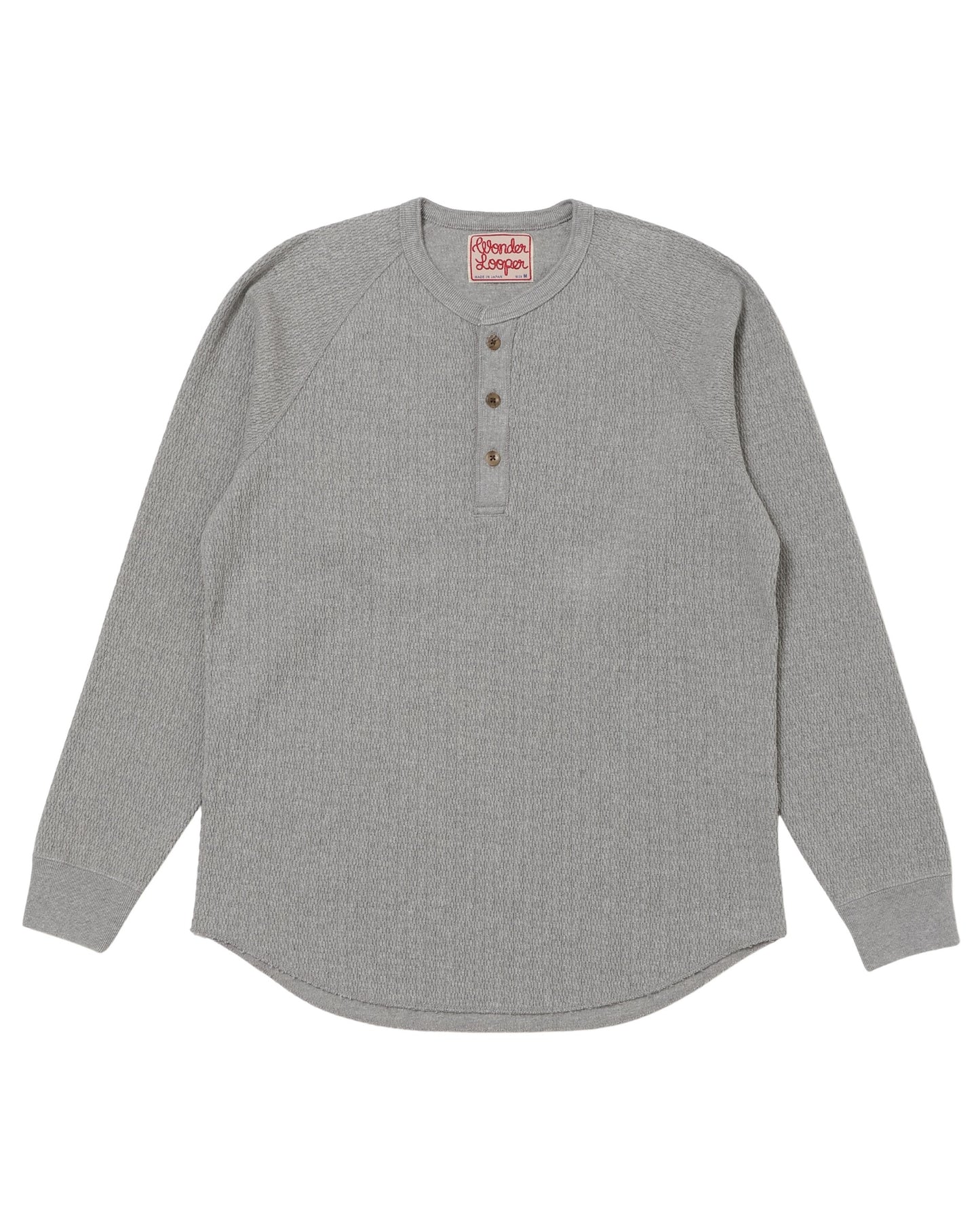 Henley - Cashmere Blend Honeycomb - Heather Grey