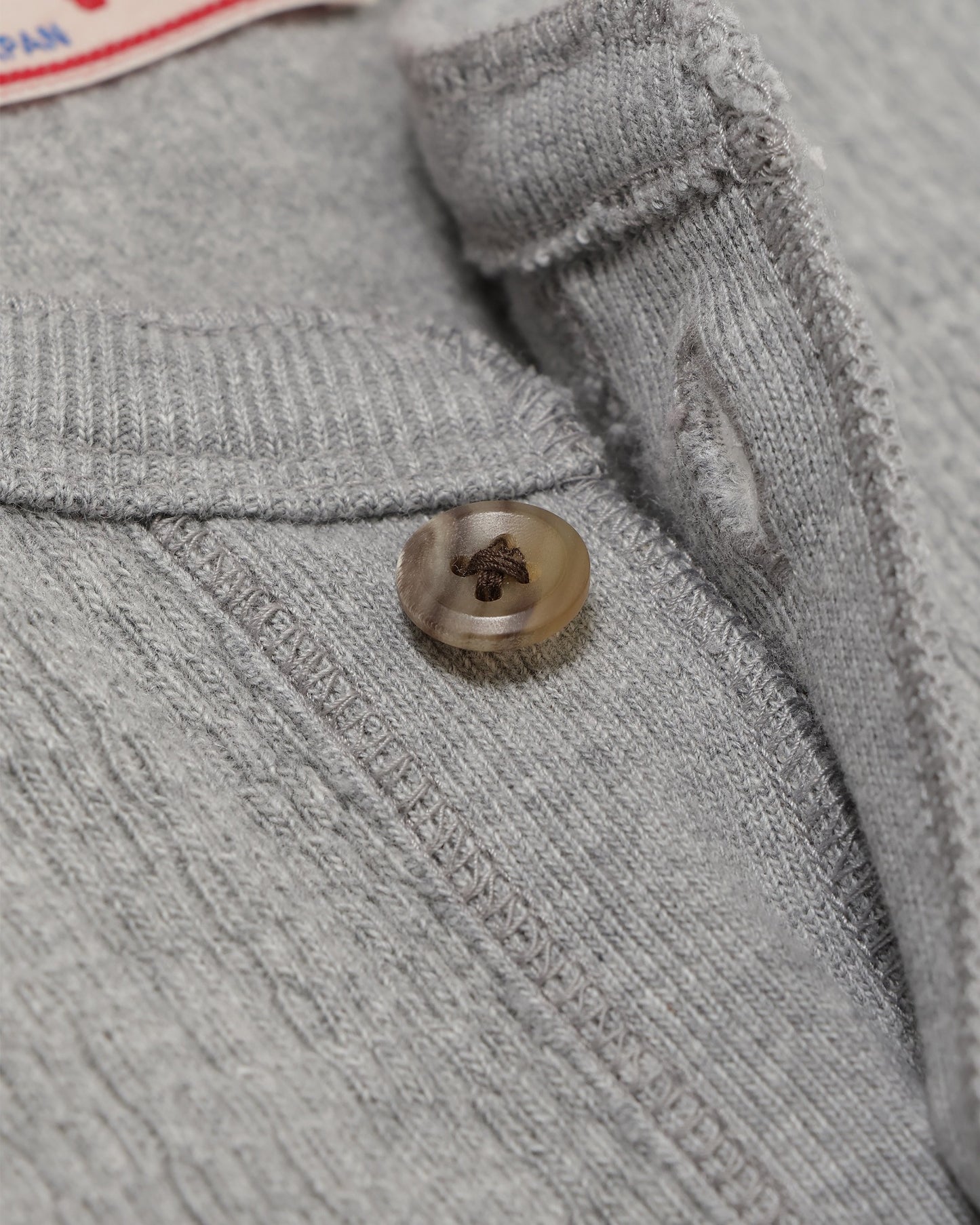 Henley - Cashmere Blend Honeycomb - Heather Grey