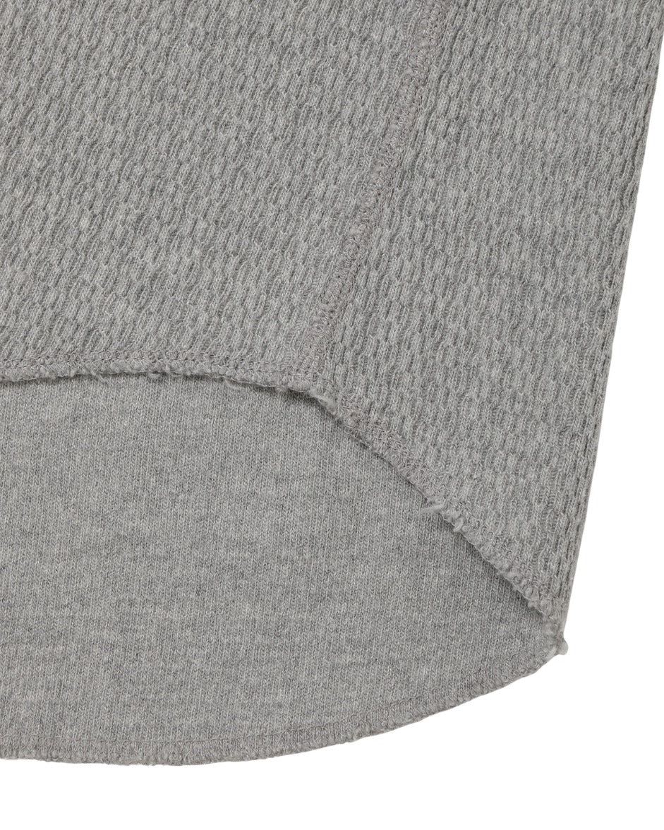 Henley - Cashmere Blend Honeycomb - Heather Grey