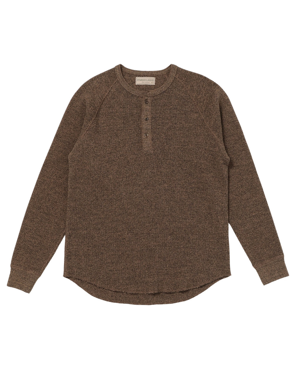 Henley - Grandrelle Foxfibre® Heavyweight Waffle - Coyote 80 x Black