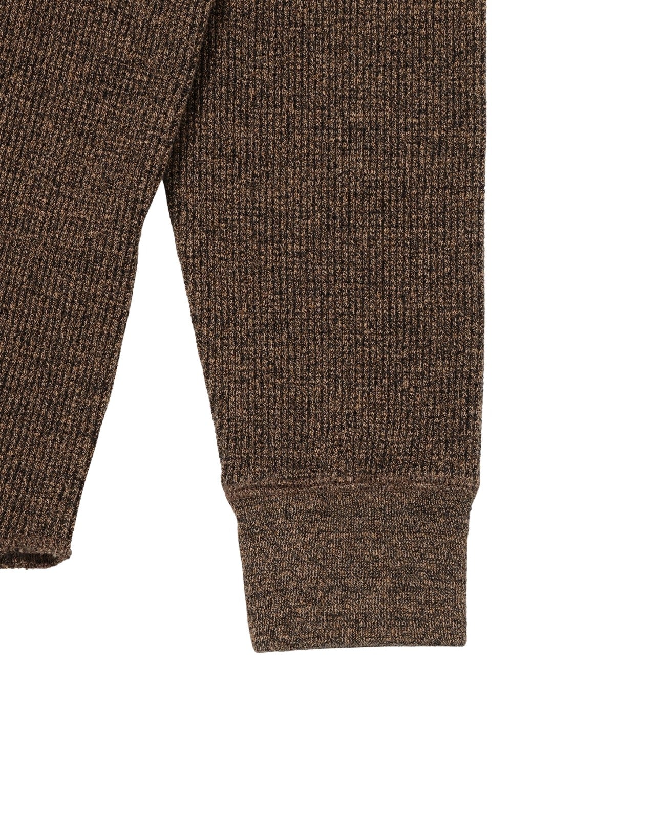 Henley - Grandrelle Foxfibre® Heavyweight Waffle - Coyote 80 x Black