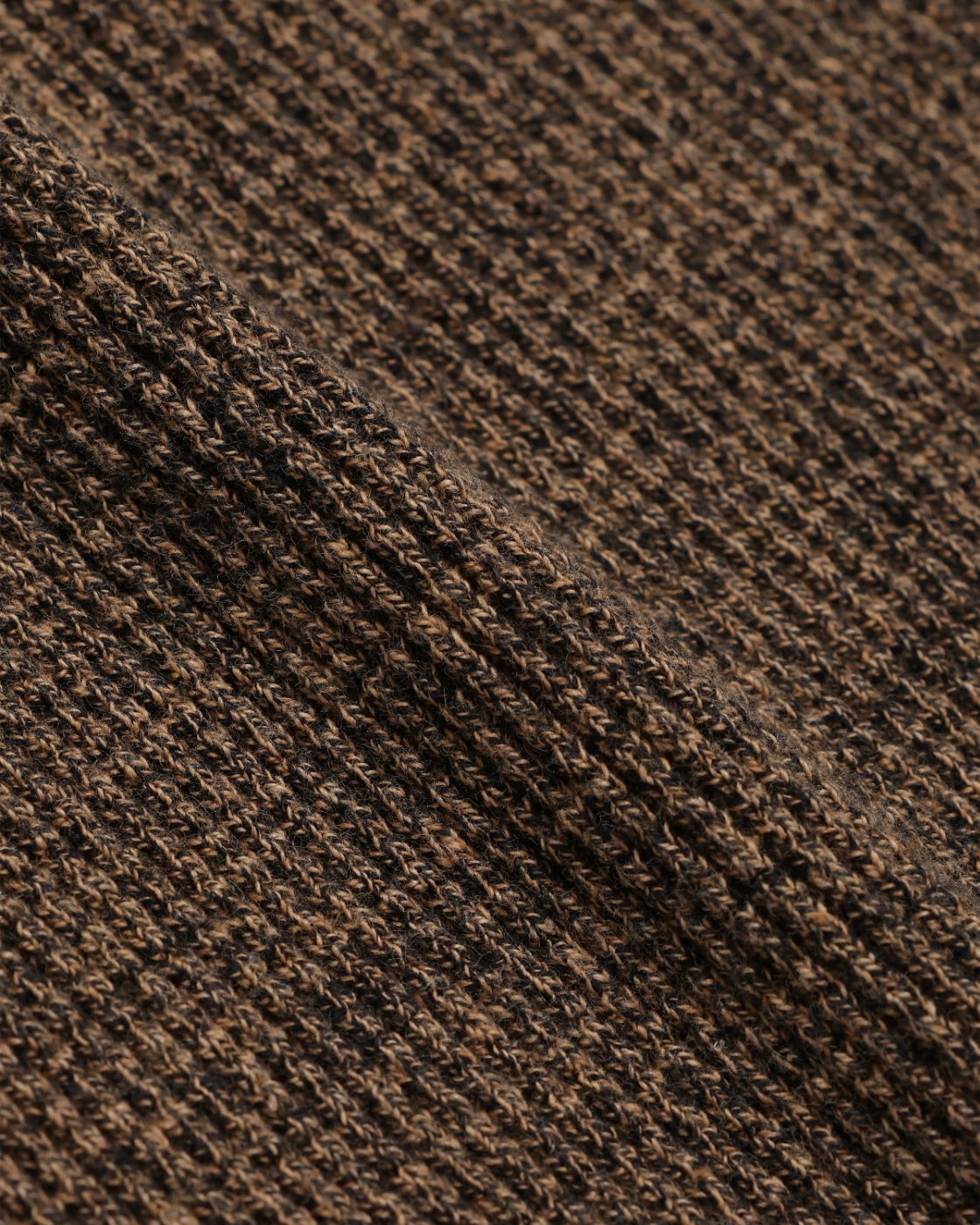 Henley - Grandrelle Foxfibre® Heavyweight Waffle - Coyote 80 x Black