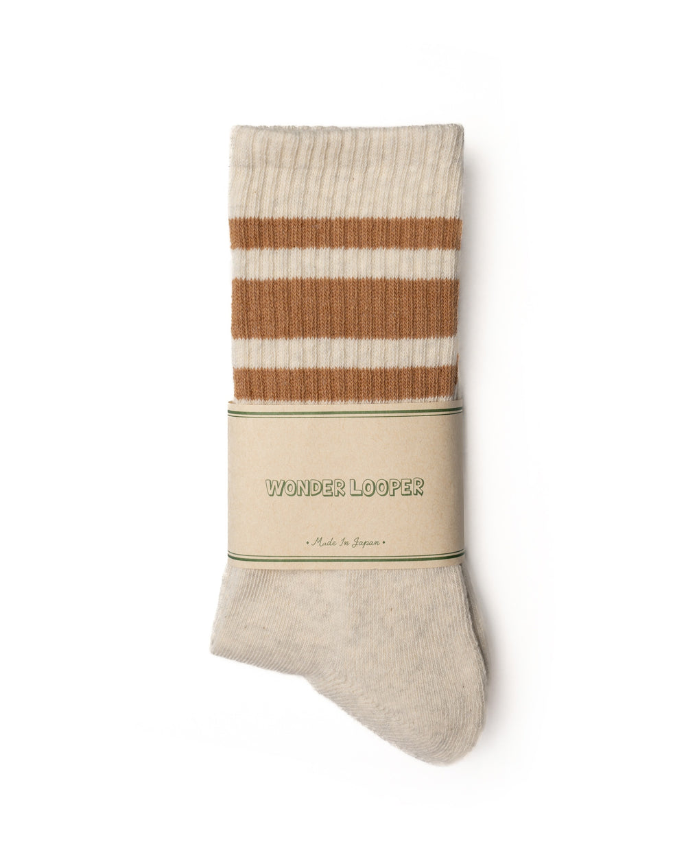 Recycled Cotton Foxfibre® Ringer Socks - Sand