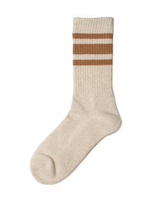 Recycled Cotton Foxfibre® Ringer Socks - Sand
