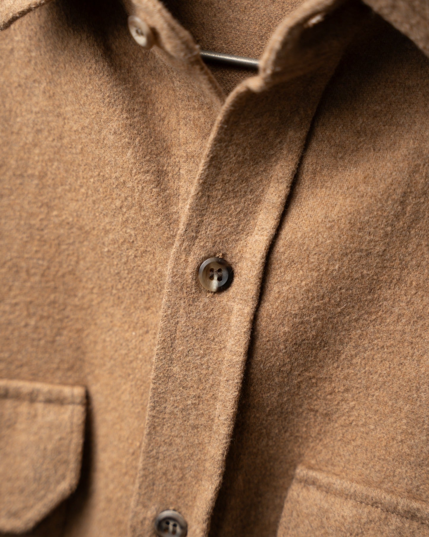 Field Shirt - Foxfibre® Yak Blend Knit Flannel - Tobacco