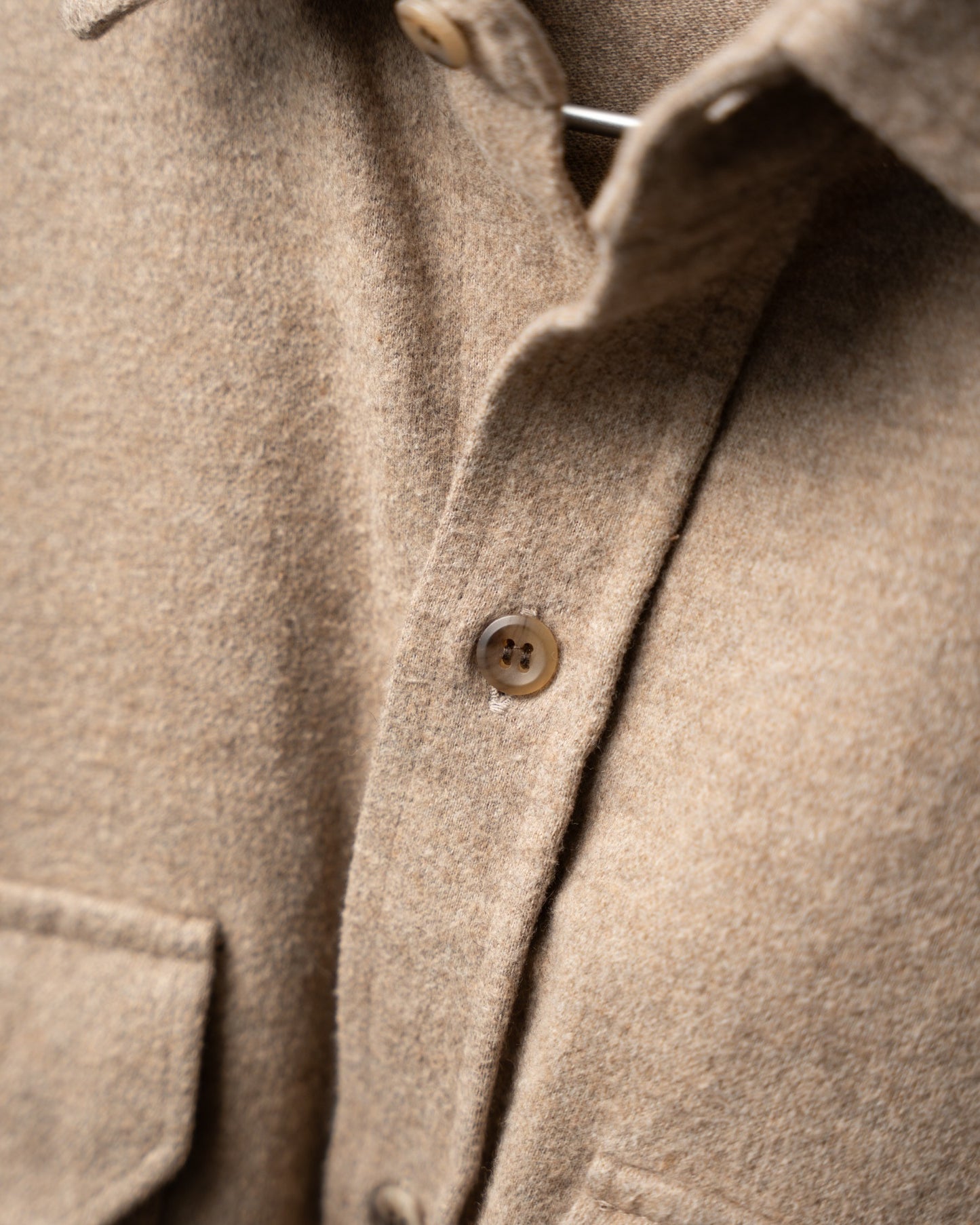 Field Shirt - Foxfibre® Yak Blend Knit Flannel - Tobacco