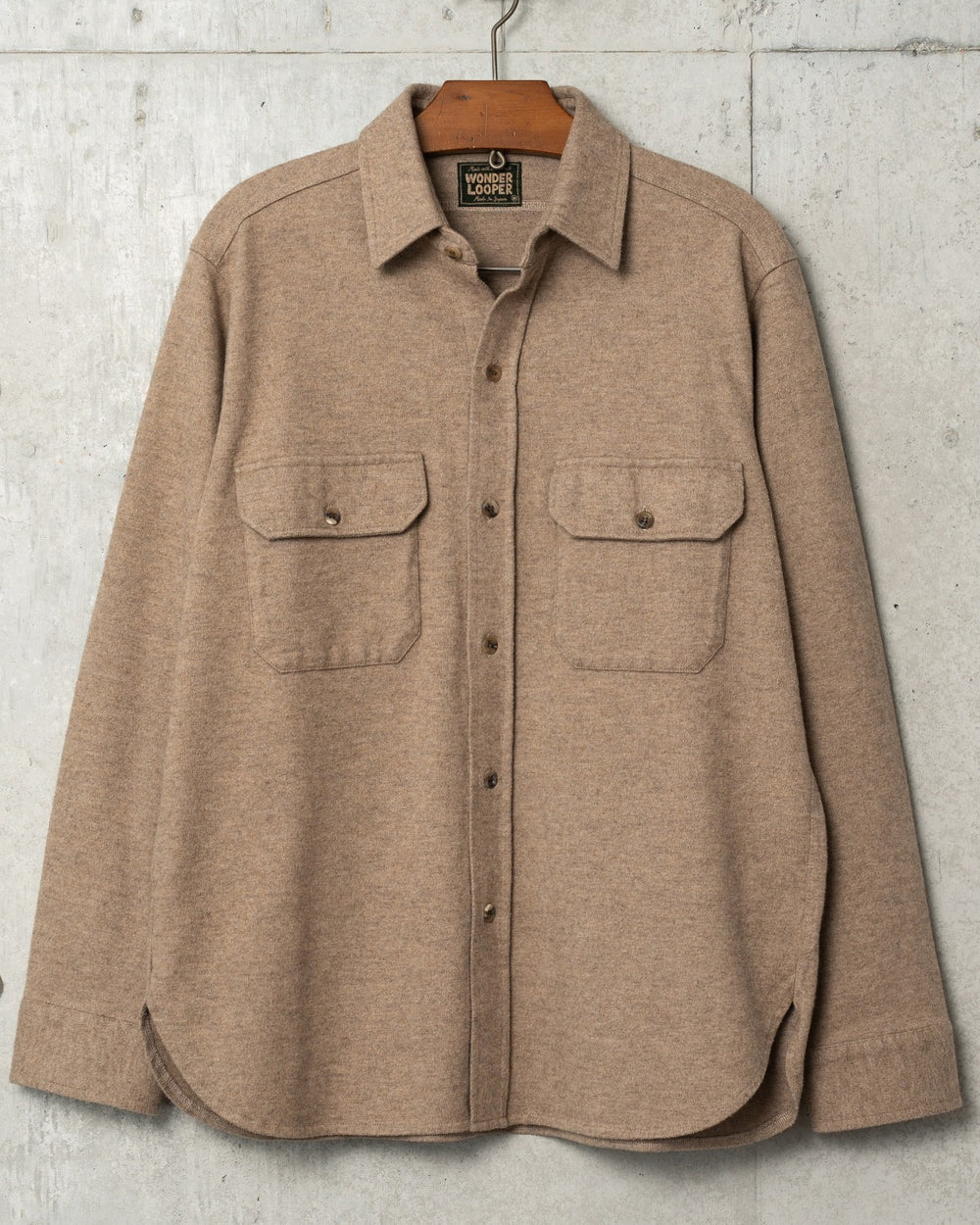 Field Shirt - Foxfibre® Yak Blend Knit Flannel - Tobacco