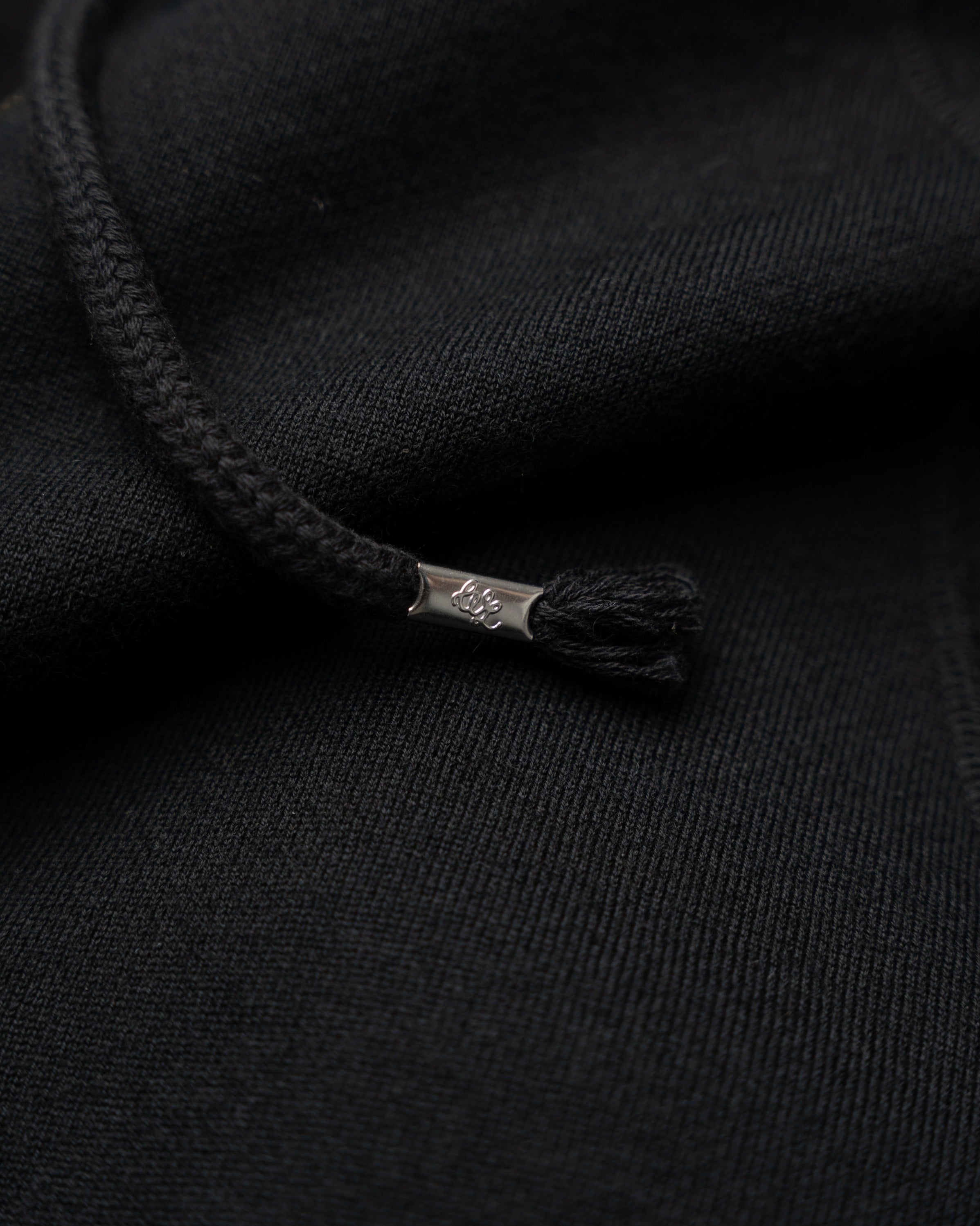 Zip Hoodie - Pure Cashmere Tsuriami French Terry - Black – Wonder