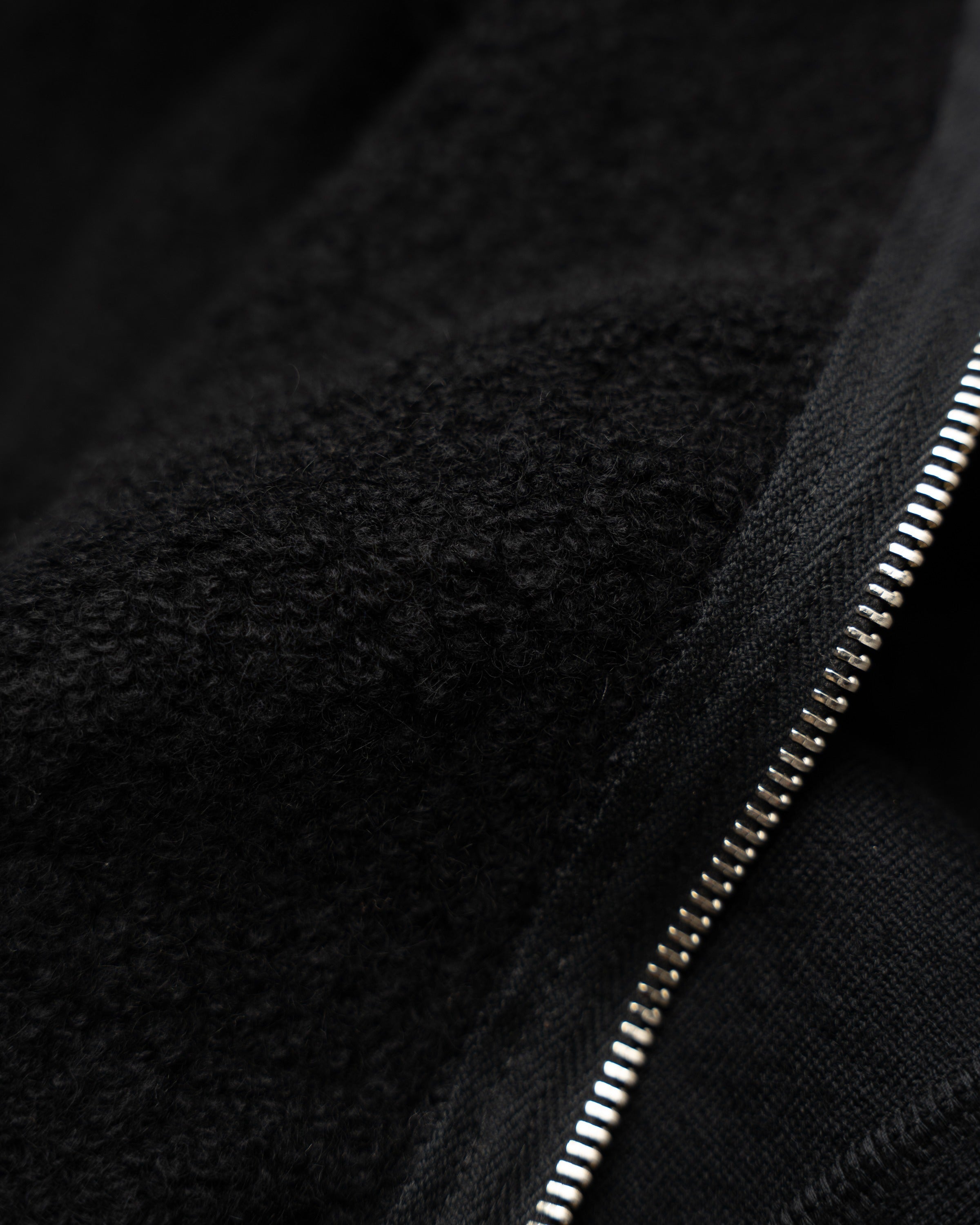 Zip Hoodie - Pure Cashmere Tsuriami French Terry - Black – Wonder