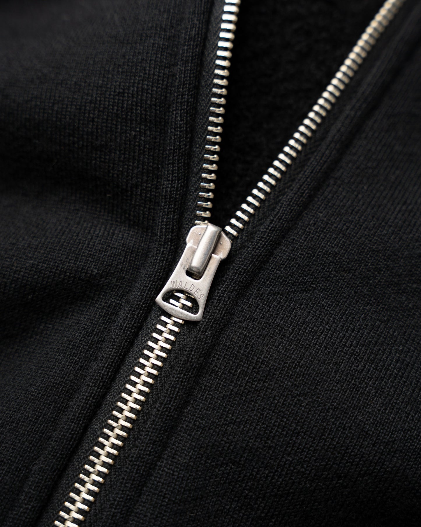 Zip Hoodie - Pure Cashmere Tsuriami French Terry - Black