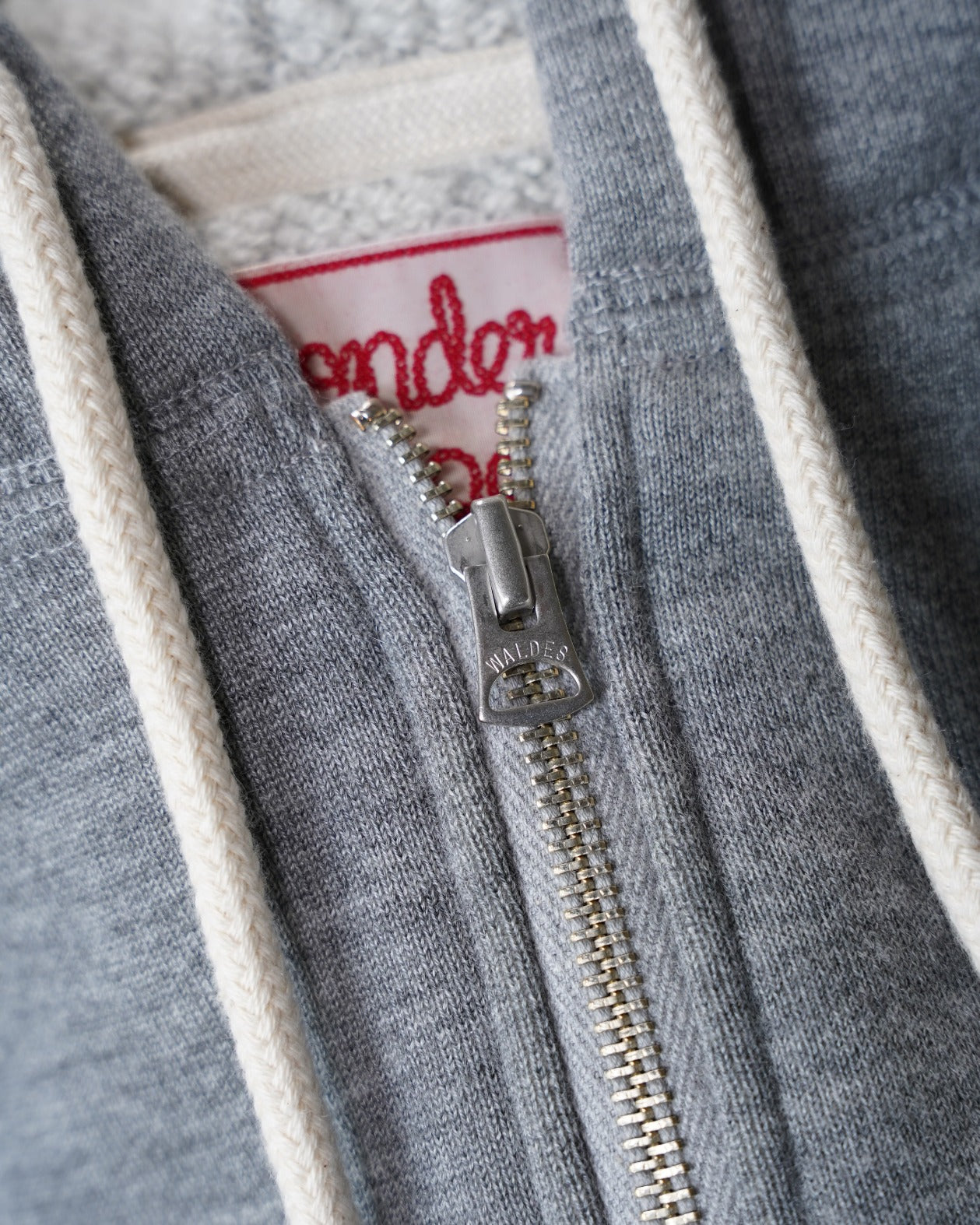 Zip Hoodie - Pure Cashmere Tsuriami French Terry - Heather Grey