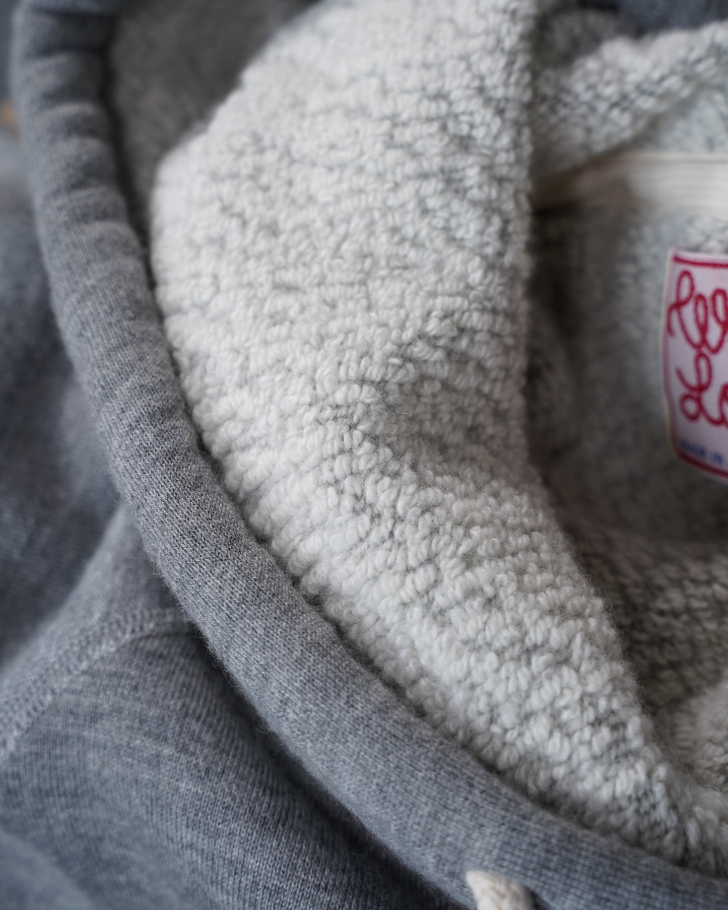 Pullover Hoodie - Pure Cashmere Tsuriami French Terry - Heather Grey