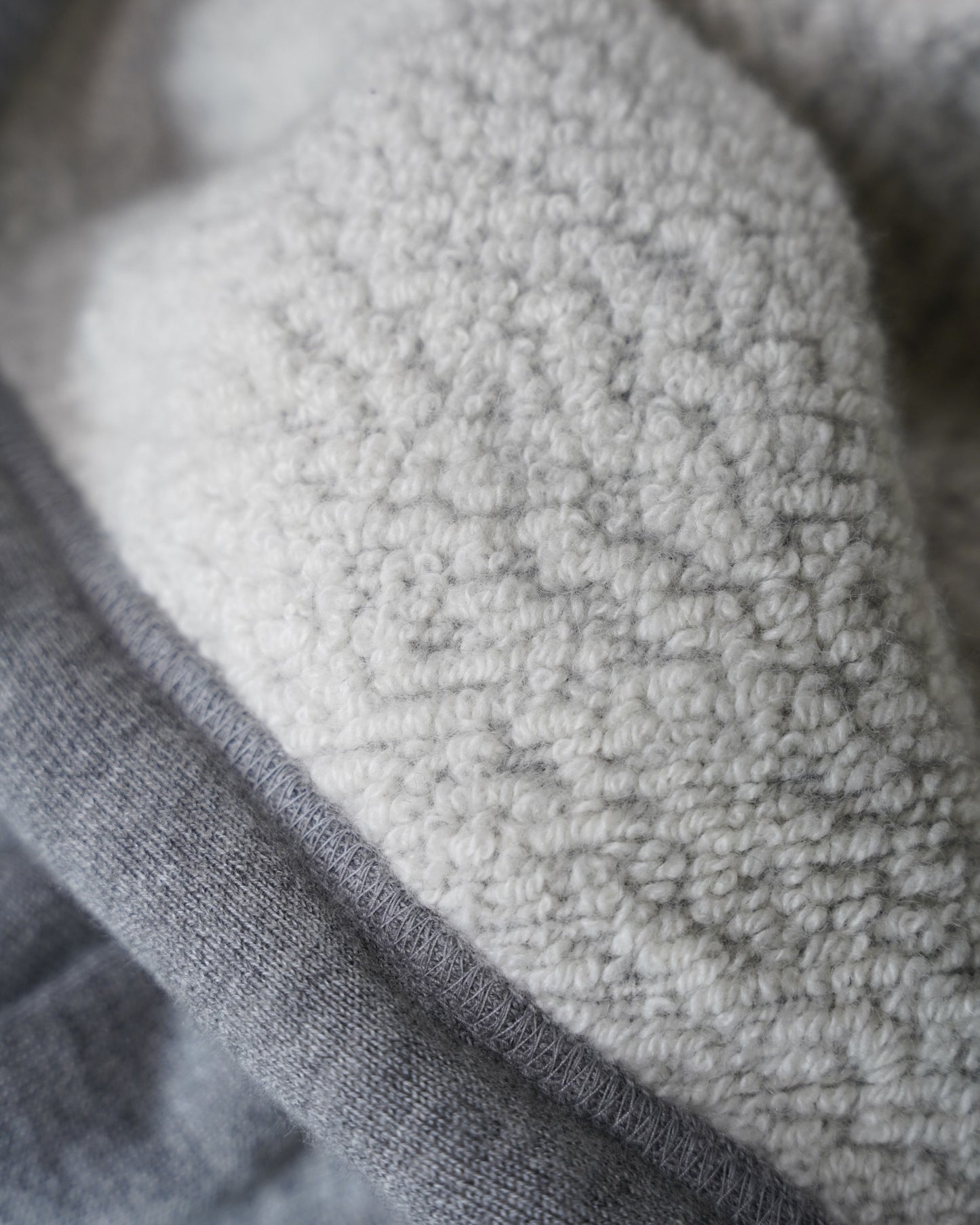 Pullover Hoodie - Pure Cashmere Tsuriami French Terry - Heather Grey