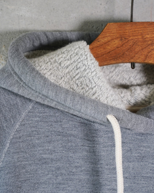 Pullover Hoodie - Pure Cashmere Tsuriami French Terry - Heather Grey
