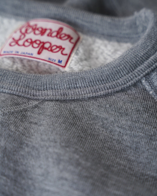 Crewneck -  Pure Cashmere Tsuriami French Terry - Heather Grey