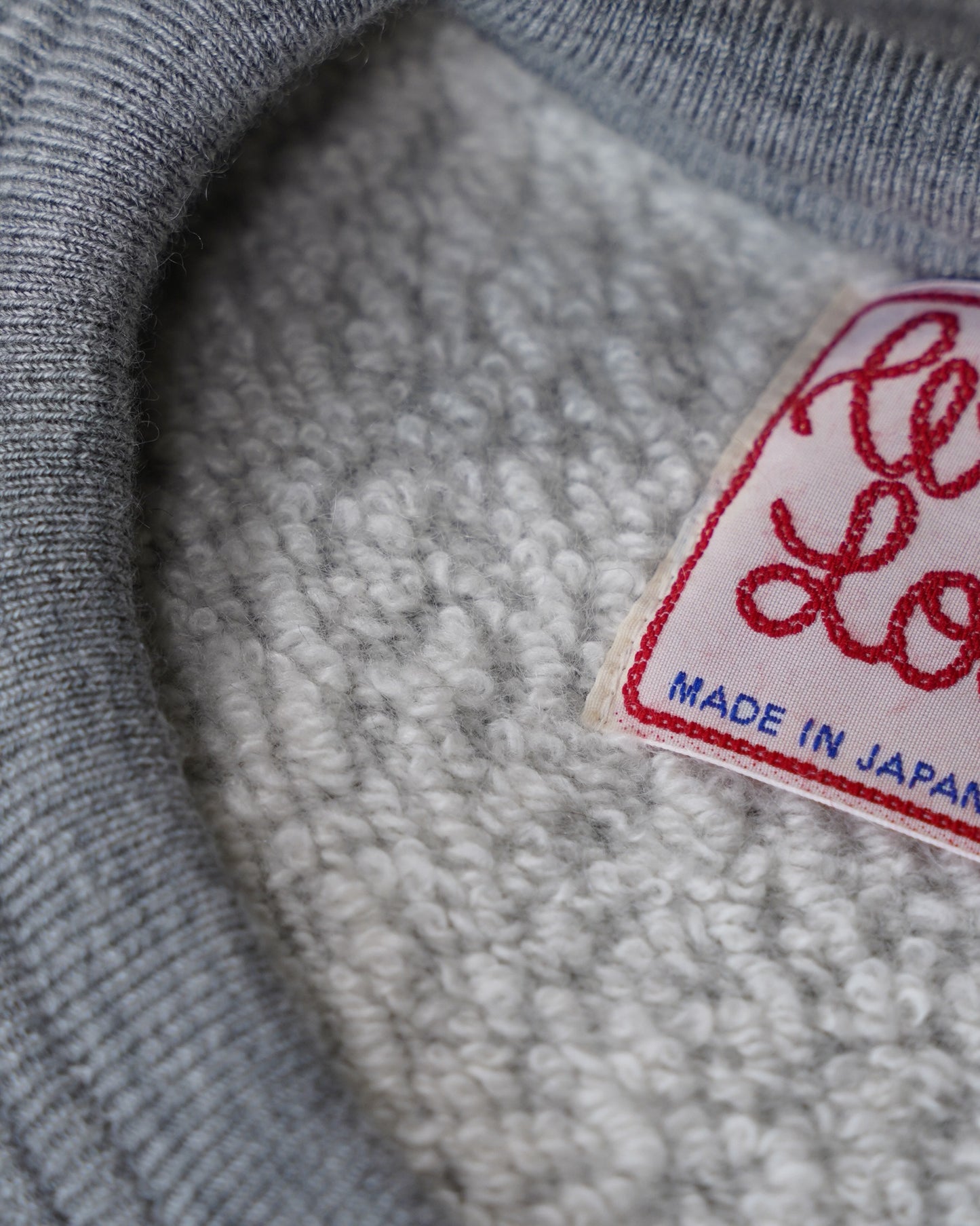 Crewneck -  Pure Cashmere Tsuriami French Terry - Heather Grey