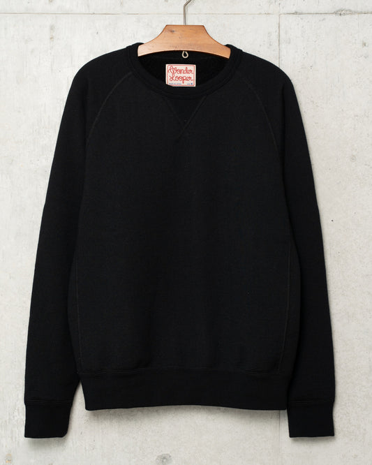 Crewneck -  Pure Cashmere Tsuriami French Terry - Black