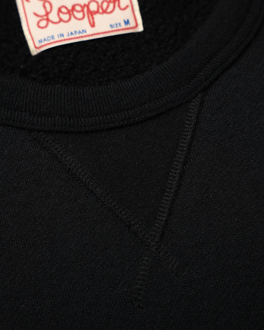 Crewneck -  Pure Cashmere Tsuriami French Terry - Black