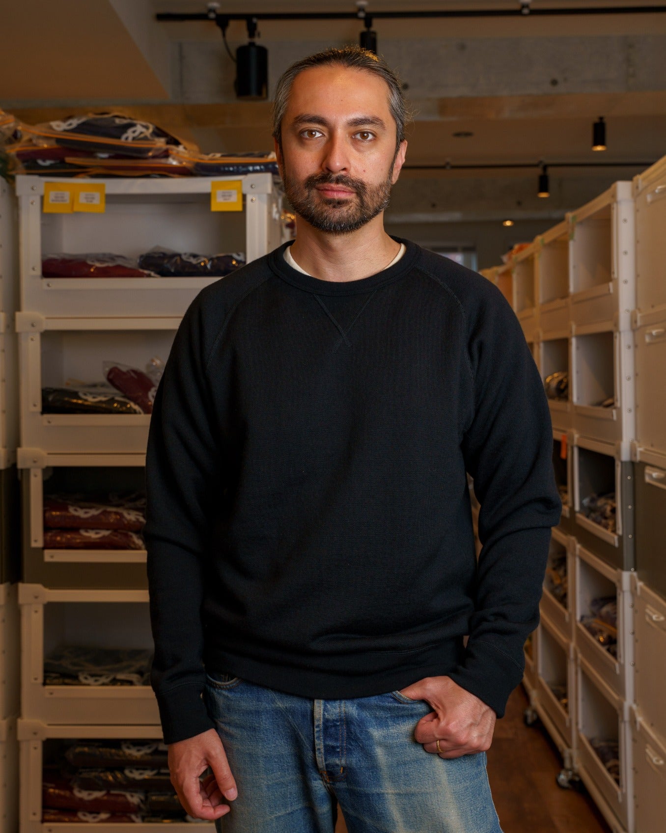Crewneck -  Pure Cashmere Tsuriami French Terry - Black