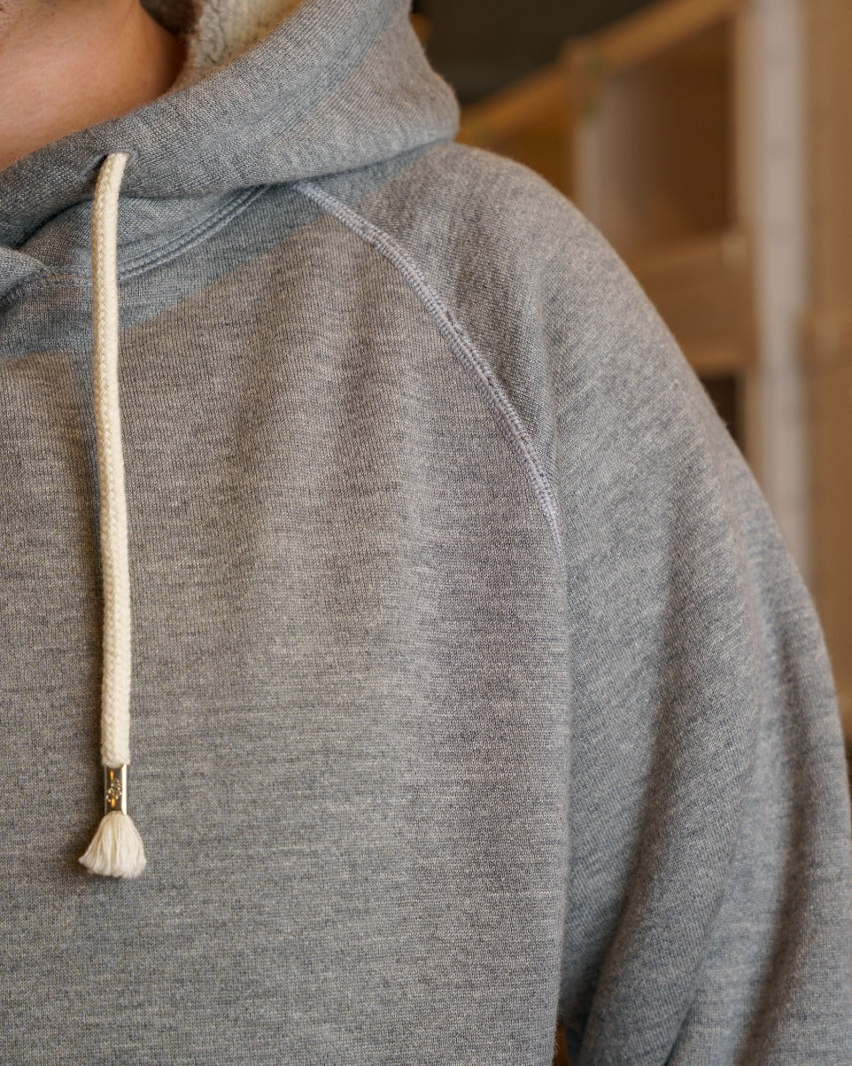 Pullover Hoodie - Pure Cashmere Tsuriami French Terry - Heather Grey