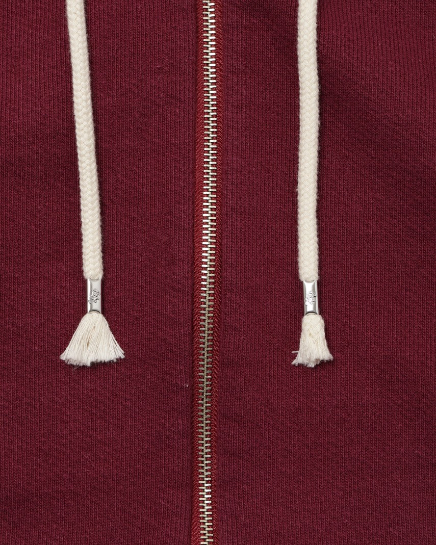 Zip Hoodie - Double Heavyweight French Terry - Burgundy