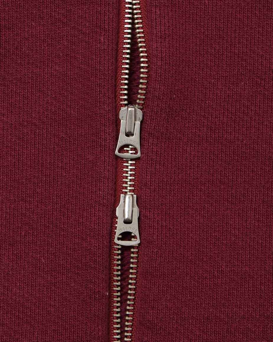 Zip Hoodie - Double Heavyweight French Terry - Burgundy
