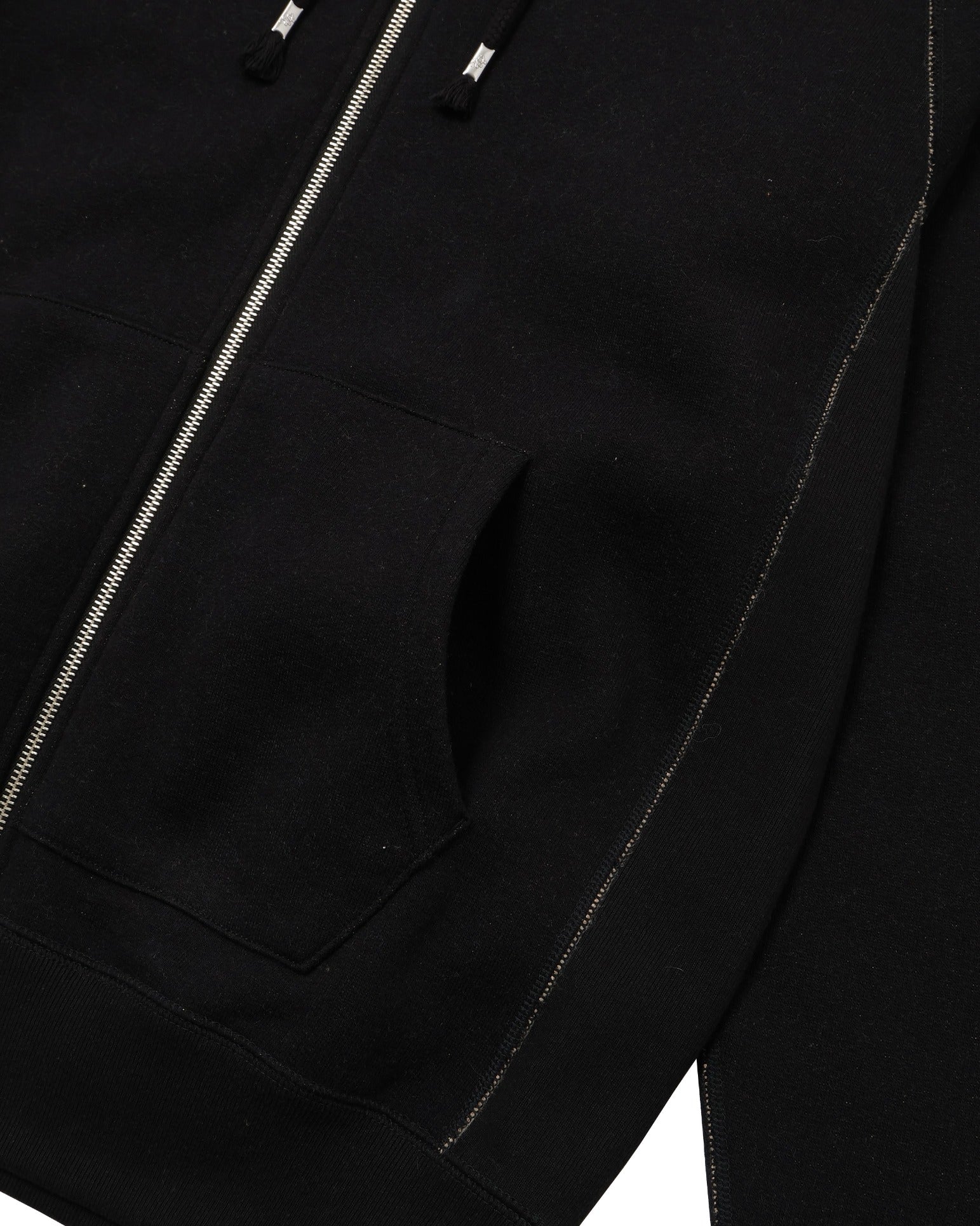 Zip Hoodie - Fleeced Foxfibre® - Black – Wonder Looper
