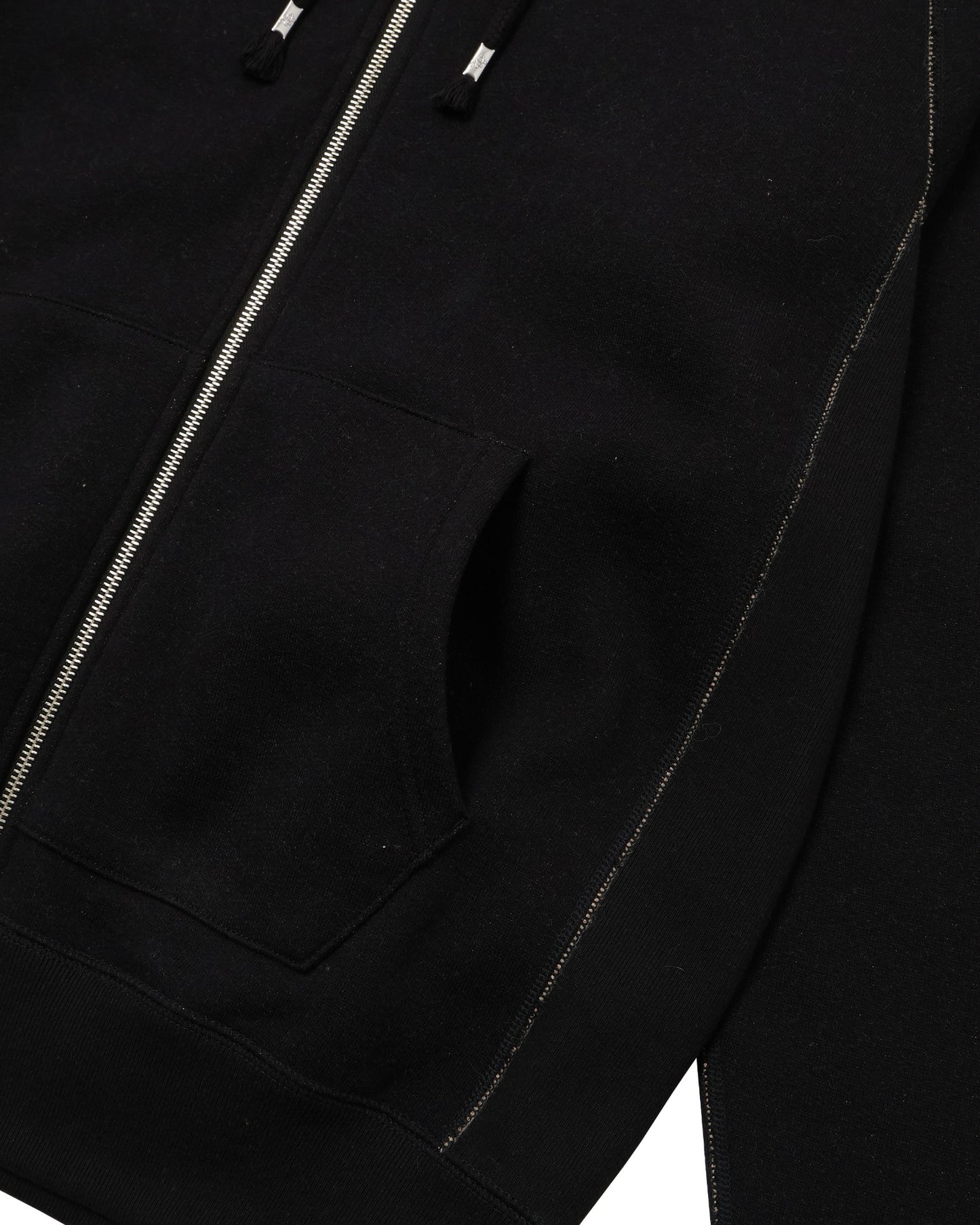 Zip Hoodie - Fleeced Foxfibre® - Black