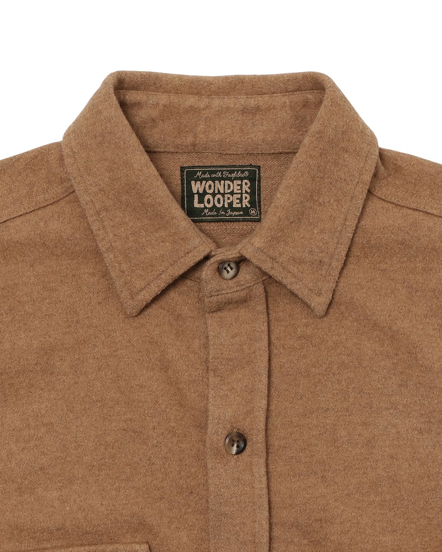Field Shirt - Foxfibre® Yak Blend Knit Flannel - Tobacco