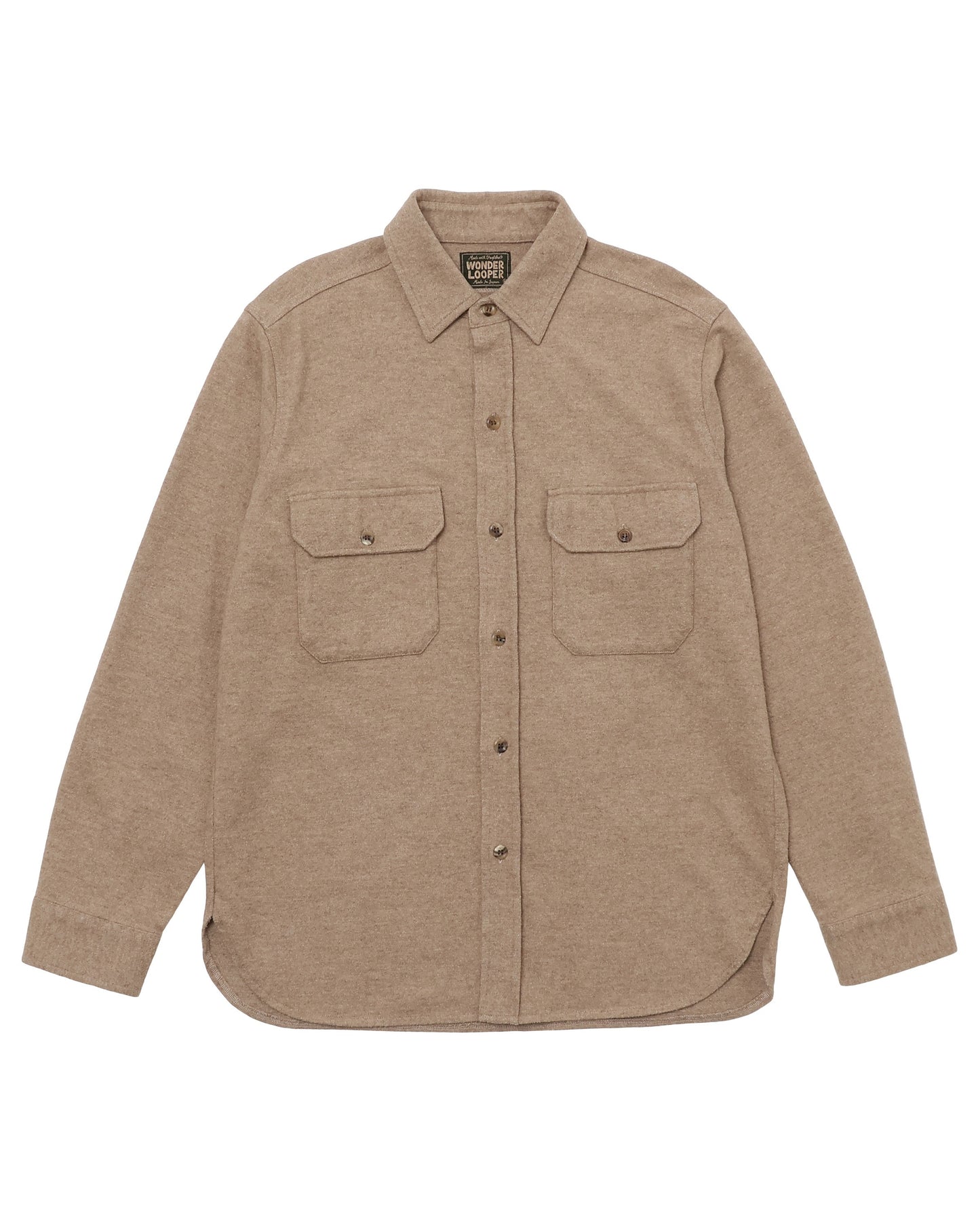 Field Shirt - Foxfibre® Yak Blend Knit Flannel - Tobacco
